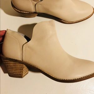Cream colored booties